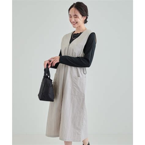 キューティーブロンド Cutie Blonde VネックナイロンZIPジャンスカ ライトグレー 011 ファッション通販 MAGASEEK マガシーク