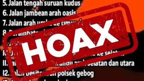 Beredar Hoaks Sejumlah Lokasi Di Kudus Masuk Zona Merah Rawan Kejahatan