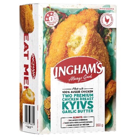 Ingham S Two Premium Chicken Breast Kyivs Garlic Butter G Classic