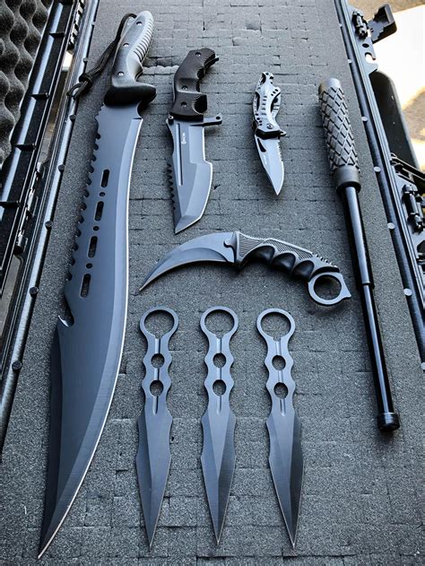 8PC BLACK REAPER TACTICAL KNIFE SET | BLADE ADDICT