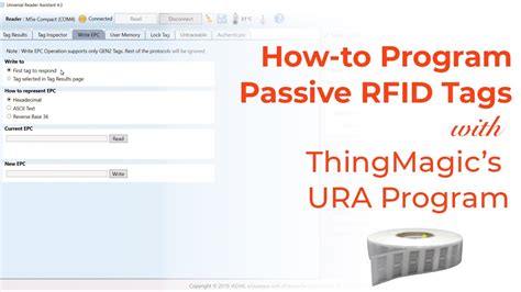 How To Program Passive Rfid Tags With Thingmagic S Ura Program Youtube