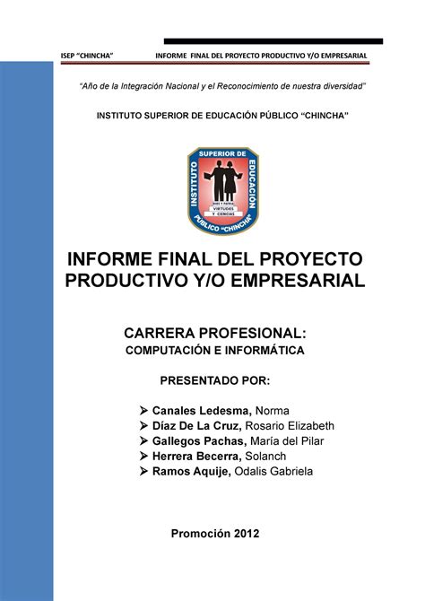 Total Imagen Modelo De Informe De Un Proyecto Abzlocal Mx