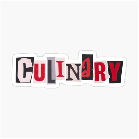 Culinary Class Label Sticker For Sale By Mawked