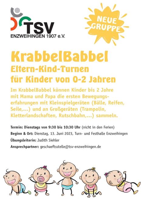 Krabbelbabbel Mehr Als Nur Bewegung Tsv Enzweihingen E V