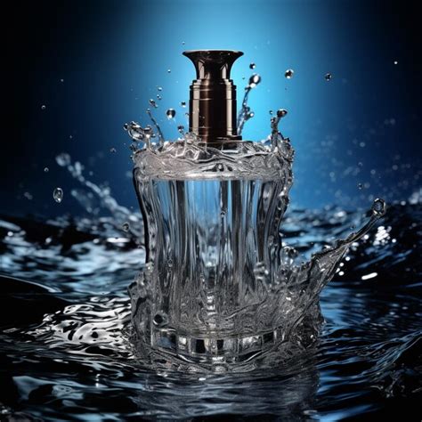 Premium AI Image | Crystal Clear Elegance in the Symphony of Black Perfume