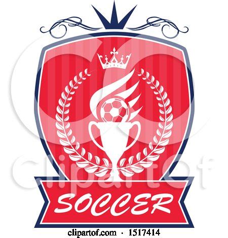 Clipart of a Red White and Blue Soccer Design - Royalty Free Vector ...