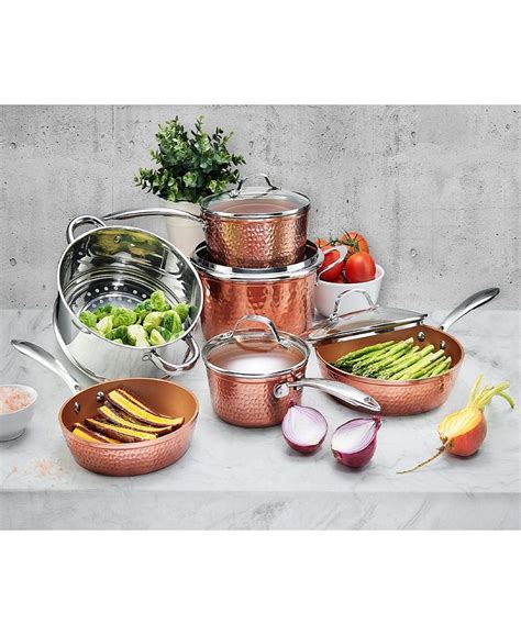 Gotham Steel Hammered Copper 10-Pc. Cookware Set & Reviews - Cookware - Kitchen - Macy's