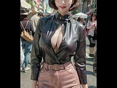 D Animated Ai Generated Models Walk Through The Streets With Pussy Masturbation Asmr Sound