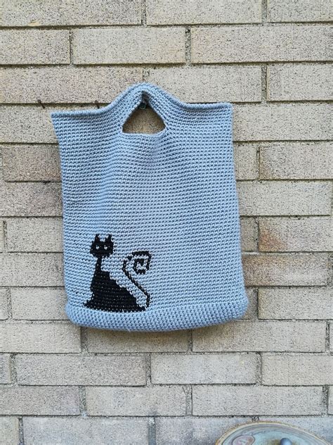 Cat Bag Crochet Pattern Basic Bag Black Bag Grey Bag Etsy