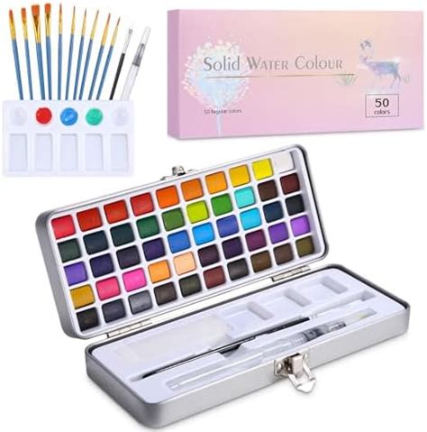 Sinlaw Art Aquarelle Peinture Palette Aquarelle De Poche Couleurs