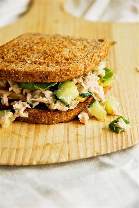 a kitchen cafe: Tuna Salad and Avocado Sandwich