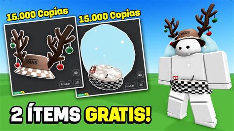 RÁPIDO CONSIGUE 2 ÍTEMS GRATIS DE NAVIDAD EN ROBLOX Mundo Vans YouTube