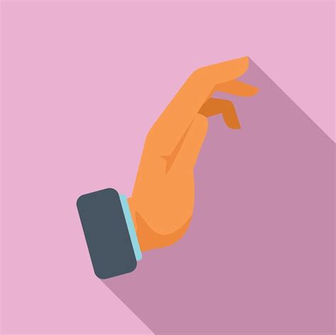 Premium Vector Hand Gesture Icon Flat Vector Finger Hold Palm Pose