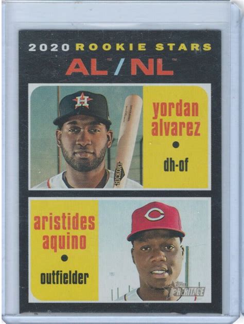 2020 Topps Heritage Rookie Stars Yordan Alvarez Aristides Aquino RC 54