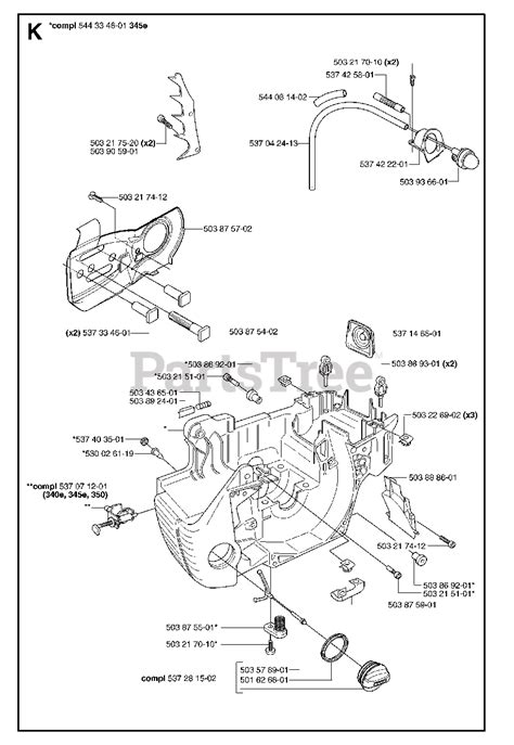 Husqvarna 350 Chainsaw Parts Diagram