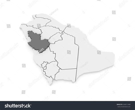 Map of El Madina. Saudi Arabia. 3d - Royalty Free Stock Photo 244011448 ...