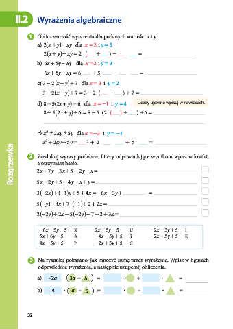 Page 1 Matematyka z kluczem klasa 8 semestr 1 Wyrażenia algebraiczne