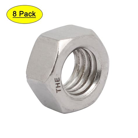 Uxcell 1 2 12 BSW Thread 304 Stainless Steel Hex Nut Fastener Silver