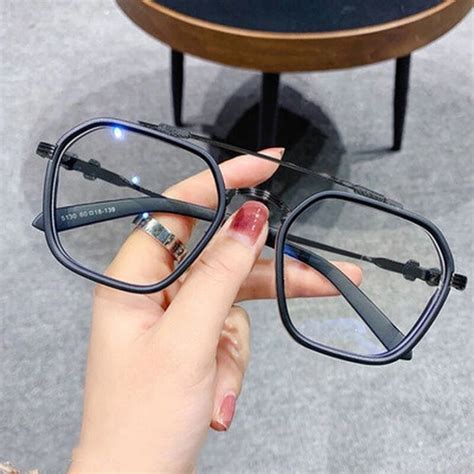 1pcs Blue Light Blocking Fashion Highend Glasses Men Optical Clear Glasses Black Square Frame