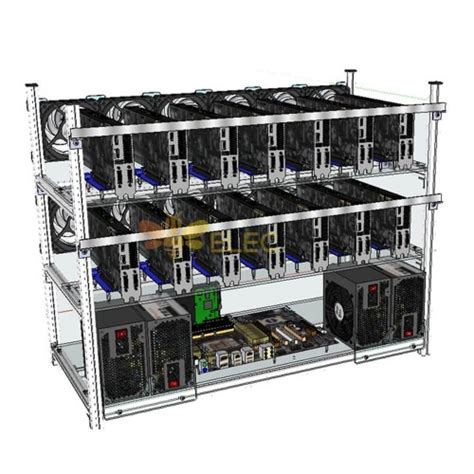 Aluminum Open Air Mining Stackable Frame Rig Case Gpu For Eth