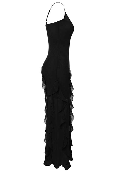 Rodeo Ruffle Mesh Maxi Dress Leau