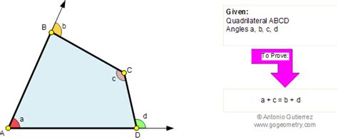 Geometry classes, Problem 553: Quadrilateral, Angles, Sum. Math teacher ...