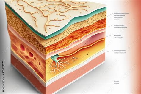 Epidermis of the skin Stock Illustration | Adobe Stock