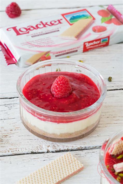 Himbeer Cheesecake im Glas Backen macht glücklich