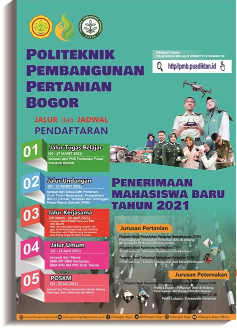 Penerimaan Mahasiswa Baru Politeknik Pembangunan Pertanian Bogor Ta