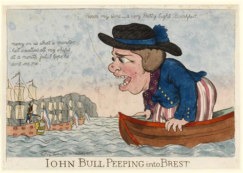 John Bull Peeping Into Brest Caricature Royal Museums Greenwich