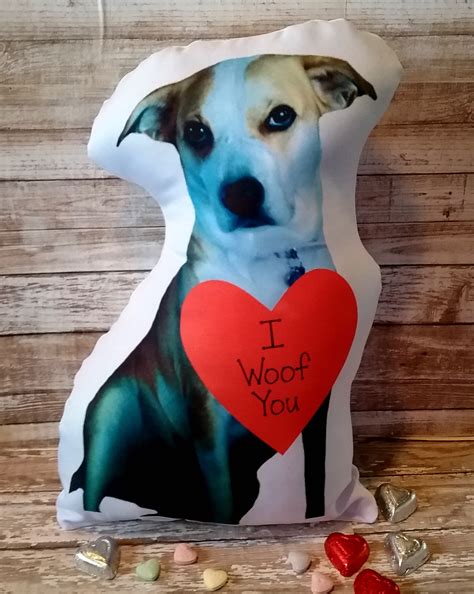 Personalized Dog Photo Pillow Valentine's Day Gift Made From Your Photo