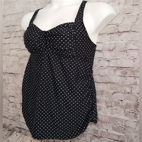 Motherhood Maternity Swim Beach Bump By Motherhood Black Polka Dot