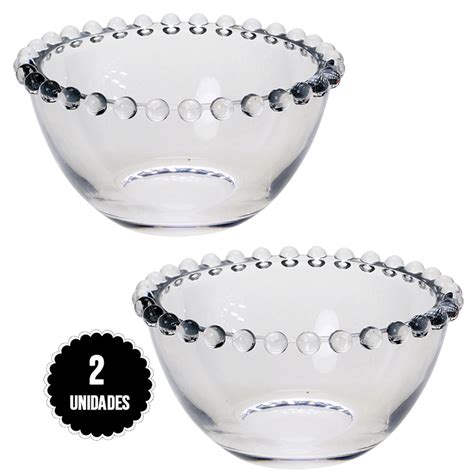 Conjunto 2 Bowl Cristal Perola 500ml Class Home Casamiga Da Nossa