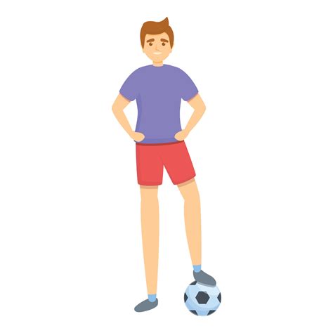 Kid ready soccer ball icon, cartoon style 14347852 Vector Art at Vecteezy