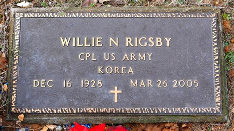 Willie N Rigsby Memorial Find A Grave