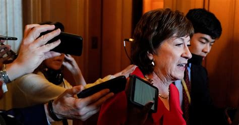 Gop Sen Susan Collins Facing Tough Re Election Announces She Will