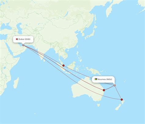 All Flight Routes From Noumea To Dubai NOU To DXB Flight Routes