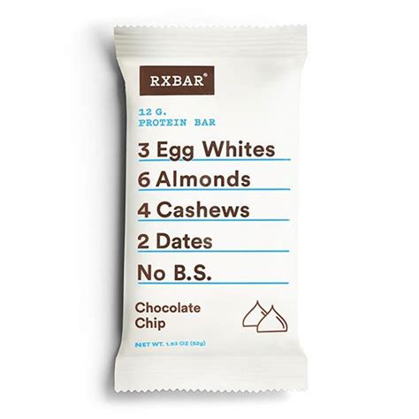 Rxbar Chocolate Chip 12 Bars