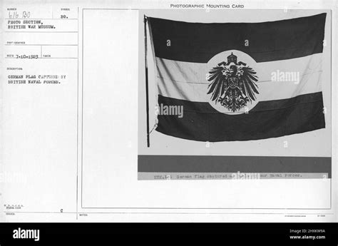 German flag captures by British Naval Forces Collection of World War I ...