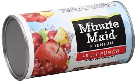 Minute Maid Frozen Concentrated Fruit Punch Oz Nutrition