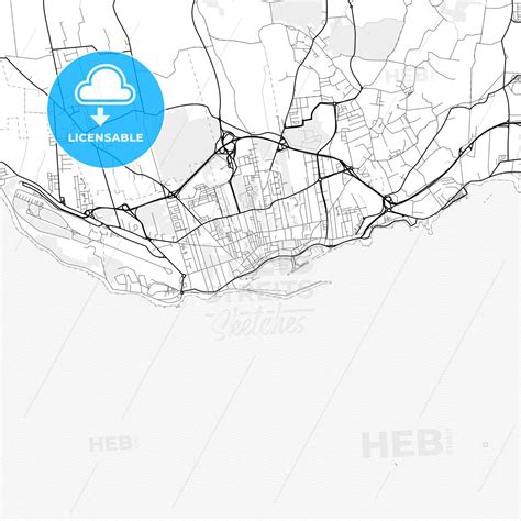 Vector PDF map of Ponta Delgada, Portugal - HEBSTREITS Sketches ...