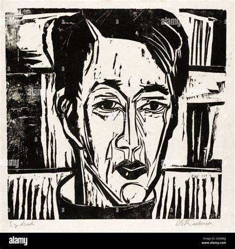 Robert Wherlin (1903-1964), Swiss Artist, woodcut portrait print by ...