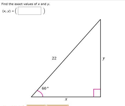 Answered Find The Exact Values Of X And Y X … Bartleby