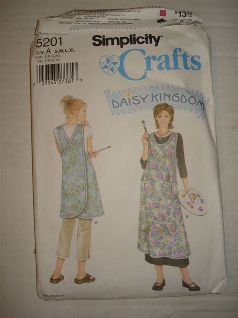 Simplicity 5201 Crafts Apron Daisy Kingdom All Sizes Etsy Apron