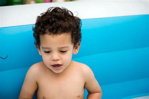 Child In Plastic Pool Stock Photo Download Image Now 2 3 Years