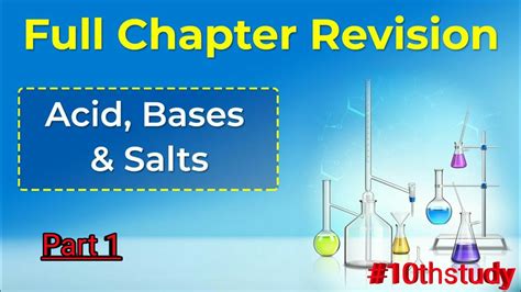 Acids Bases And Salts Full Chapter Class 10 Cbse Chemistry Part 1 Youtube