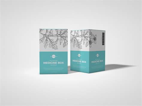 Free Packaging Medicine Box Mockup - Free Mockup ZoneFree Mockup Zone