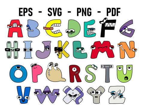 Complete Alphabet Lore Bundle Uppercase Lowercase And Number Eps Svg