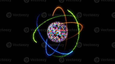 quantum futuristic computer animation abstract pastel tone light sphere ...