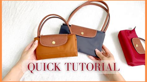 How To Fold Longchamp Le Pliage Bag Youtube